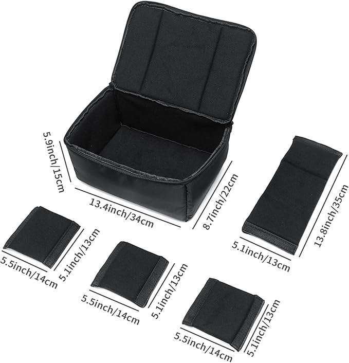 Lizbin Camera Insert Bag Camera Case, Water Resistant Camera Bag Insert Portable Inner Bag, Shockproof DSLR SLR Cameras Padded Storage Bag, Inner Case Bags (Black)