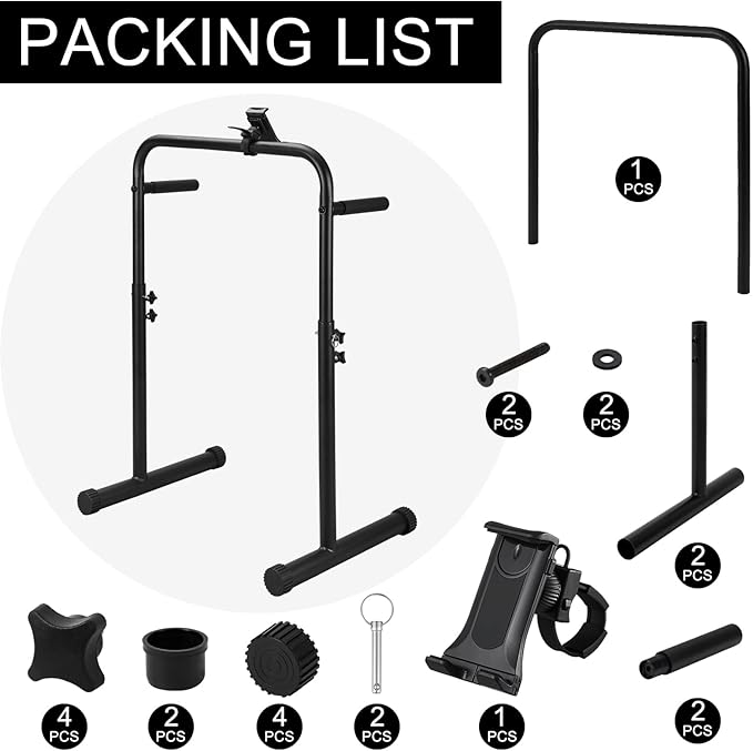 Leinuosen 24.4 Inch Handle Bar for Walking Pad Only with Phone Holder Stainless Steel Increase Height Walking Pad Handle Bar Adjustable Handrail Height from 38.58 to 47.24 Inch
