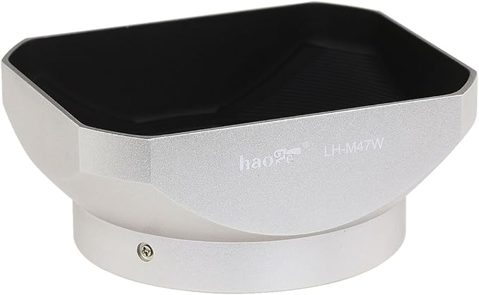 Haoge LH-M47W Metal Lens Hood Shade for Olympus M.ZUIKO Digital ED 12mm f2 12 2 Lens Replaces LH-48 Silver