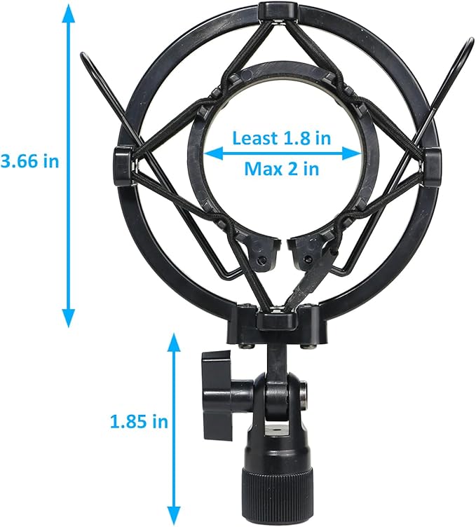 YOUSHARES AT2020 Shock Mount, Microphone Shock Mount Reduces Vibration Noise for Audio Technica AT2020 AT2035 ATR2500 Condenser Mic