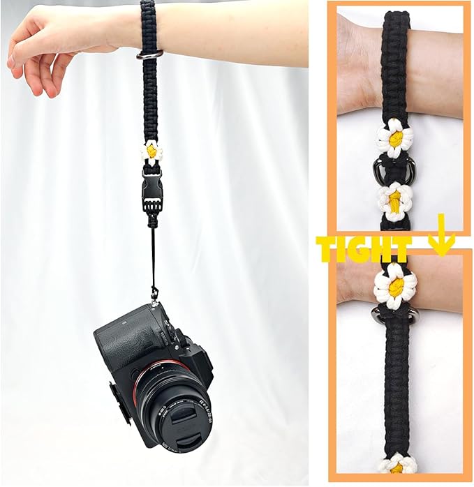 Camera Wrist Strap, Secure & Adjustable DSLR Camera Hand Strap, Sling, Lanyard, Accessories