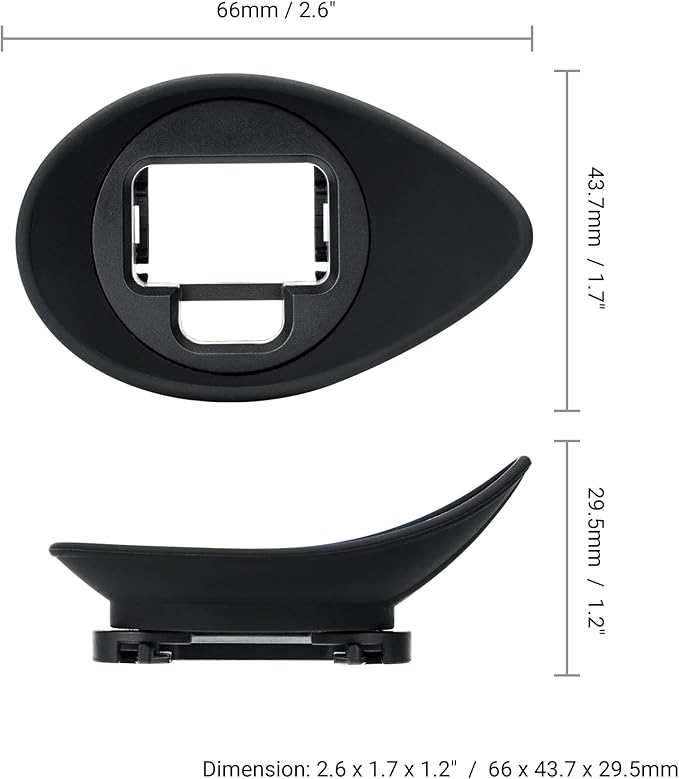 [Large Version] A7IV A7RV A9III A7SIII A1 Eyecup Eyepiece, Camera Viewfinder Eyeshade for Sony Alpha A7M4 A7R5 A9M3 A7S3 A1, 360 Rotating Extension Oval Design, Replace Sony FDA-EP19 Eye Cup