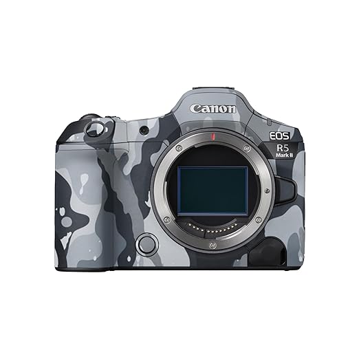 Camera Skin Compatible with Canon EOS R5 Mark II (2023) - Gray Camouflage - Premium 3M Vinyl Protective Wrap Decal Cover - Easy to Apply | Crafted in The USA by MightySkins