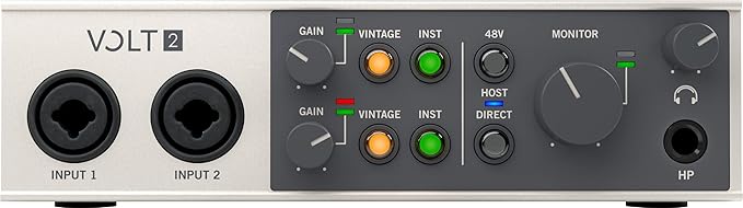 Universal Audio Volt 2 USB Recording Studio Audio Interface