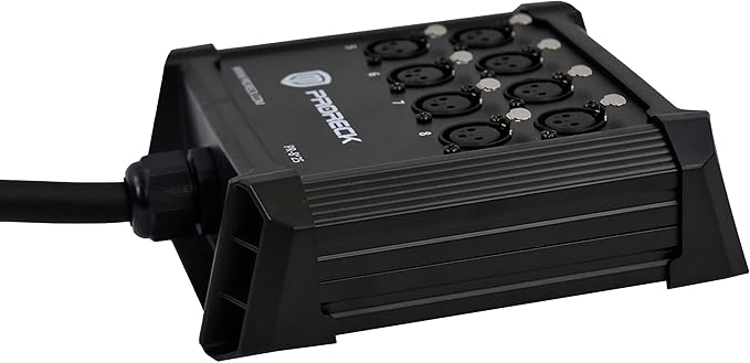 PRORECK 8-Channel Low Profile XLR Send Circuit Board Snake Cables, XLR Splitter Cable for Live, Recording, Stage, Studio, 25 Feet Long