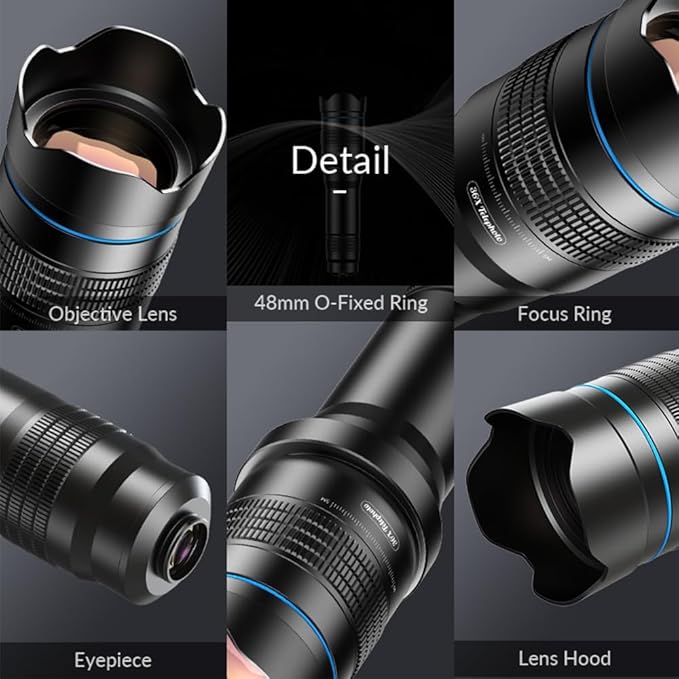 APEXEL 36x Telephoto Lens for iPhone & Android, Long Range Cell Phone Camera Lens Kit with Sturdy Tripod, Monocular for Concert Bird Watching, Fits iPhone 17/16/15/14/Pro, Samsung Galaxy S Series