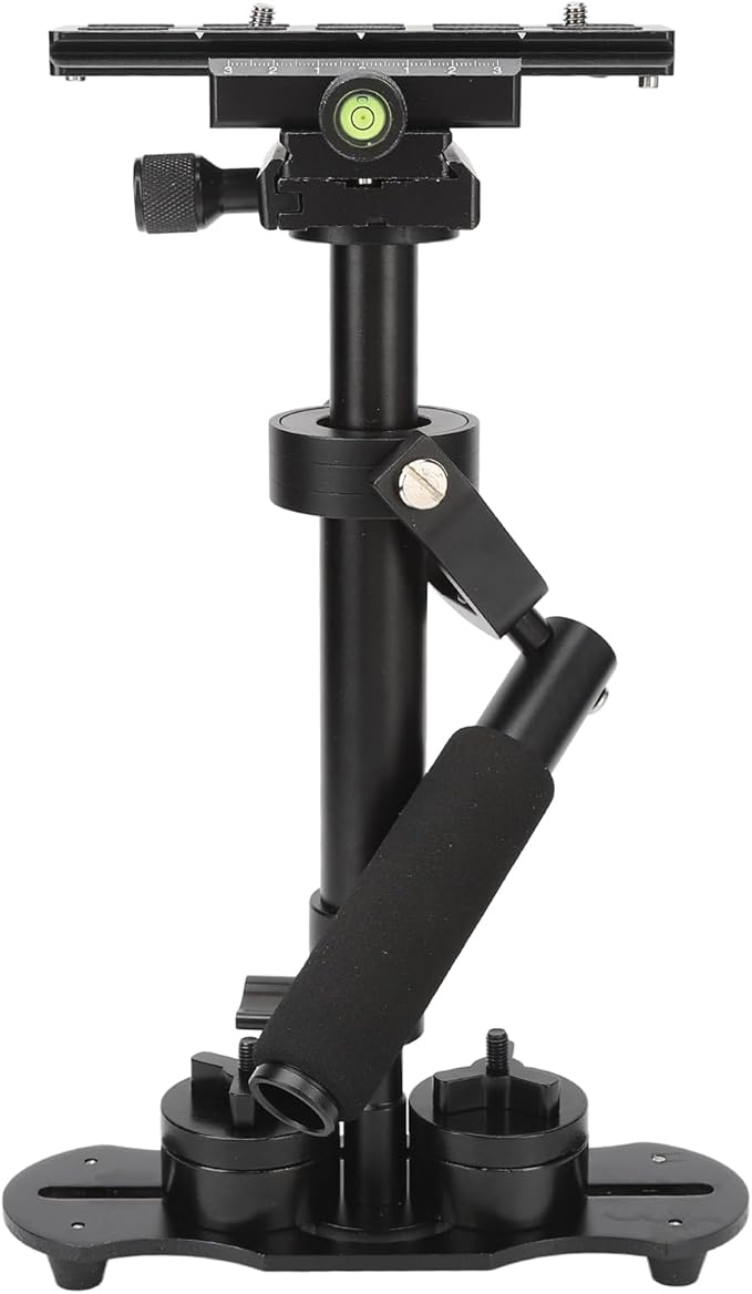 Video Camera Stabilizer, SLR Handheld Camera Anti Shake Stabilizer with Height Adjustable Balance Bar, 3 Axis Quick Balancing for DSLR Camcorder Smartphone