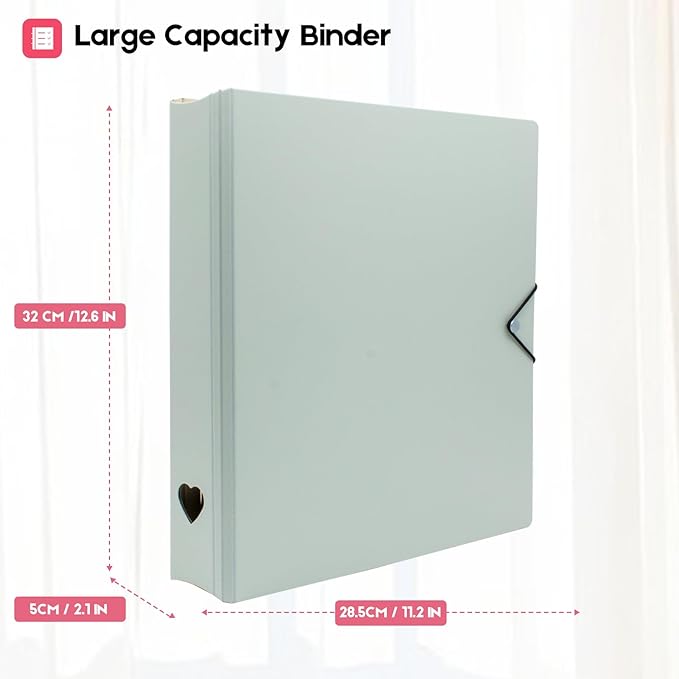 A4 Kpop Photocard Binder with 25 Pages 9 Pocket, 2x3 inch Kpop Photocard Holder Book, Photo Album for Fujifilm Instax Mini Camera Polaroid Printer Photo Film (Mint)