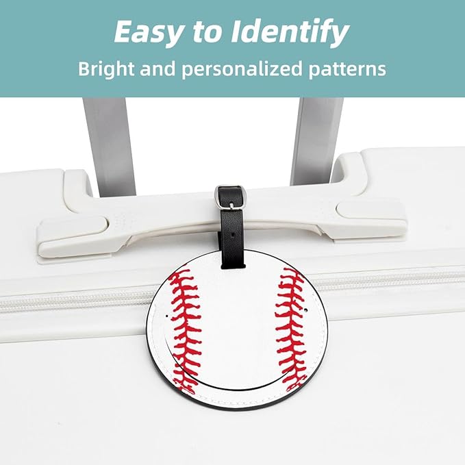 2 Pack Baseball Luggage Tags Travel Essentials & Cruise Essentials