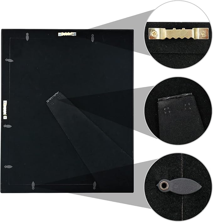 SIMON'S SHOP 11x14 Picture Frame Matted to 8x10 Photo, White Picture Frames 11x14 with Mat, Vintage Gallery Wall Display Poster Frame