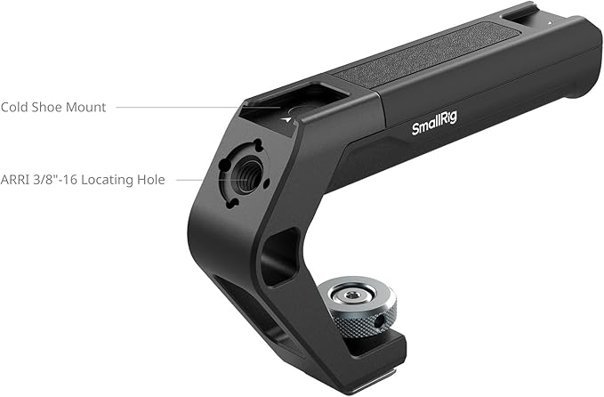 SMALLRIG Lightweight Cold Shoe Top Handle, Tiny Camera Top Grip Only 113g, Handgrip with Locating Hole for ARRI and Two Cold Shoe Mounts, for Camera and Camera Cage - 5976
