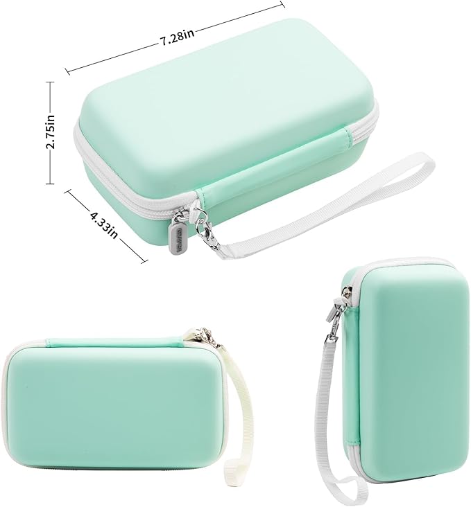 Case Compatible with ESOXOFFORE for Dylanto for Anchioo for WEEFUN for GKTZ for Amzelas for Mafiti Instant Print Camera for Kids, Film Camera Storage Holder Organizer Bag (Box Only)- Mint Green