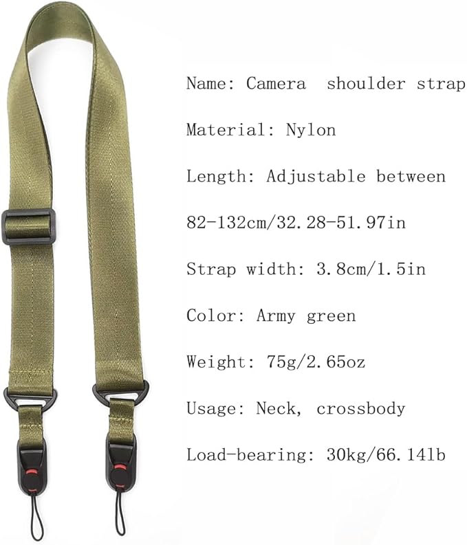 Camera Strap Quick Release Strap, Durable Nylon Strap for Safe Carrying, Perfect for Photography and Binoculars