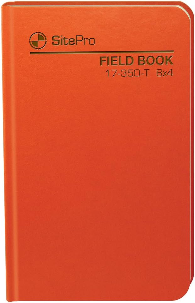 SitePro 17-350-T Field Book, 64-8x4, Orange