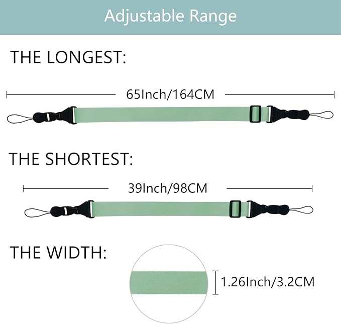 Adjustable Shoulder Strap:Comfortable iPad Strap Nylon Neck Lanyard for iPad/Samsung Tablet Case,Camera Binocular Crossbody Laptop Luggage Bag(Camelid Green)