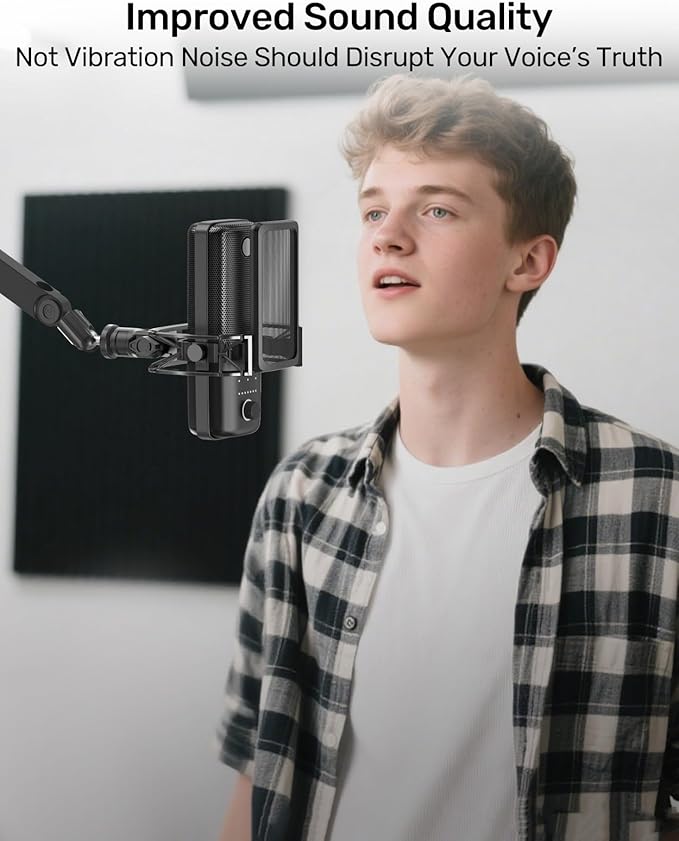 Wave Microphone Shock Mount - Custom Built for Elgato Wave 1/3, Aluminum Frame & Reinforced Suspension for Max Vibration Isolation, Shock Mounts Holder Clip Ideal for Youtubers, Podcasters and Gamers