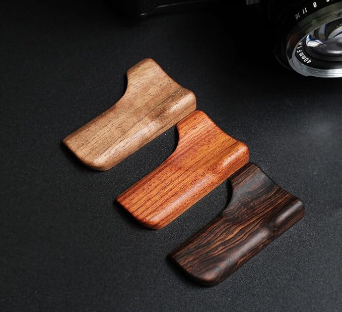 Wood Wooden Thumb Up Grip Sticker Finger Handle for ZF Camera (Walnut)