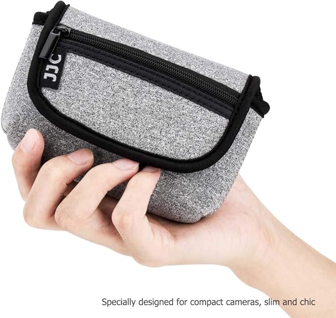 JJC Compact Camera Case Travel Pouch Sleeve for Sony ZV-1 II ZV1II ZV1F ZV-1F ZV1 RX100 VII VI VA Canon G7X G5X G9X SX740 Ricoh GR IV III Olympus TG-7 TG-6 TG-5 TG-4 Fujifilm XP130 XP140 XP90 & More