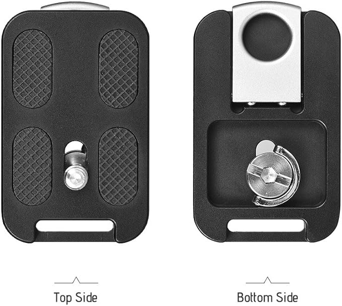 Andoer QR-60 Universal Quick Release Plate Aluminum Alloy 1/4" Screw Mount with Attachment Loop for Arca-Swiss Standard Ball Head Tripod for Canon Nikon Sony DSLR Camera