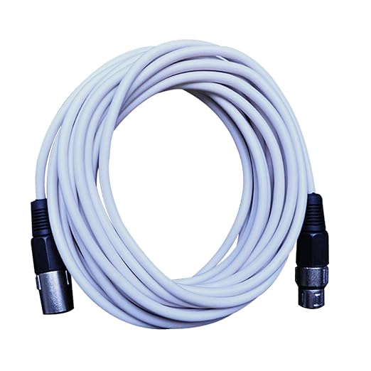 Seismic Audio - SAXLX-25White-6Pack - 6 Pack of White 25 Foot XLR Microphone Cables - 25' Mic Cable Cords