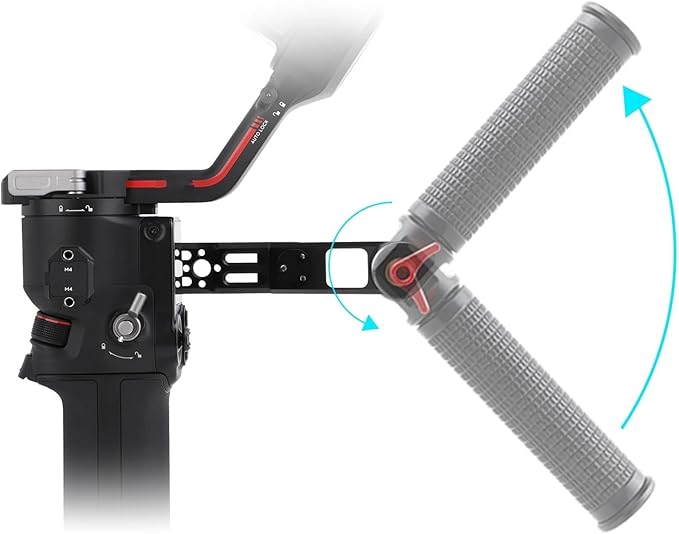 Compatible for Adjustable Angle Handgrip, Aluminum Alloy Stabilizer Handle for Camera Gimbal Support with Mounting Screw
