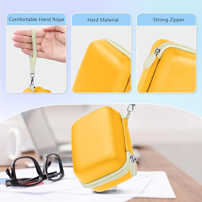Leayjeen Digital Camera Case Compatible with Panasonic LUMIX ZS99/ LX10/ ZS80/ ZS100/ ZS70/ ZS200/ ZS60 4K Digital Camera-Yellow（Case Only）