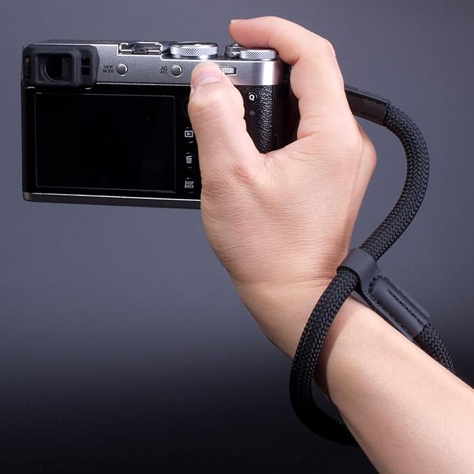 Camera Wrist Strap, Rope Camera Strap Wrist for DSLR SLR Mirrorless Cameras Hand Strap Black