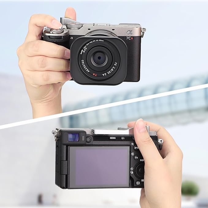 A7CII A7CR Thumb Grip Haoge Metal Thumb Up Rest Hand Grip for Sony α7CII,Alpha 7CII,ILCE-7CII,A7CR Camera Accessories Silver (Not Fits A7C) THB-A7CII-S Hot Shoe Thumb Up