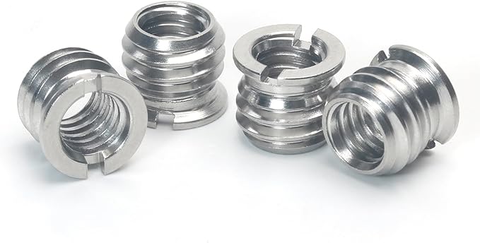 Stainless Steel 1/4"-20 Female to 3/8"-16 Male Convert Screw Adapter 4 Pieces 8mm Height