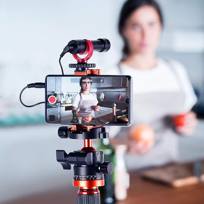 K&F Concept Aluminum Alloy Quick Release Plate with 1/4 Inch Screw for Camera, Cage, Cellphone etc (Orange)