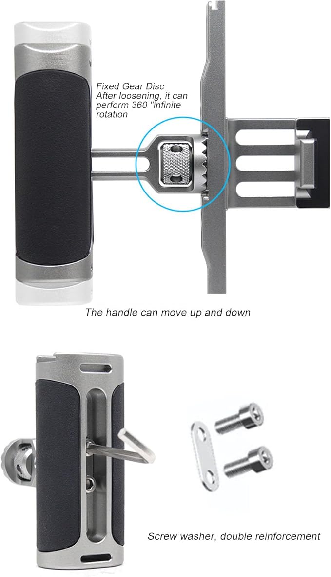 Yoidesu Phone Cage with Handles, Smartphone Video Rig Kit with Multi Interface Expansion, Silicone Grip Filmmaking Rig for Live Streaming, Vlogging and Mobile Video Recording