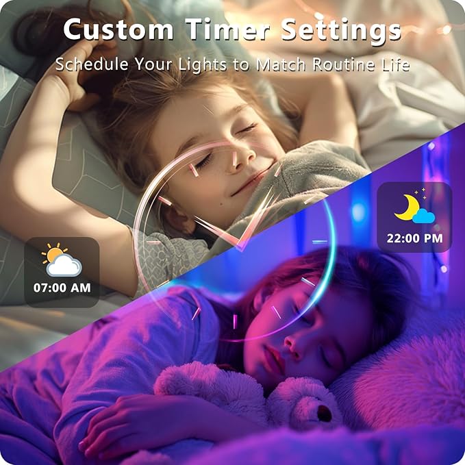 DAYBETTER LED Strip Lights 150 ft, Smart LED Lights for Bedroom, Bluetooth Led Light Strips with Remote, App Control, DIY Colors, RGB Color Changing LED Strip Lighting Music Sync, Party, Room Decor
