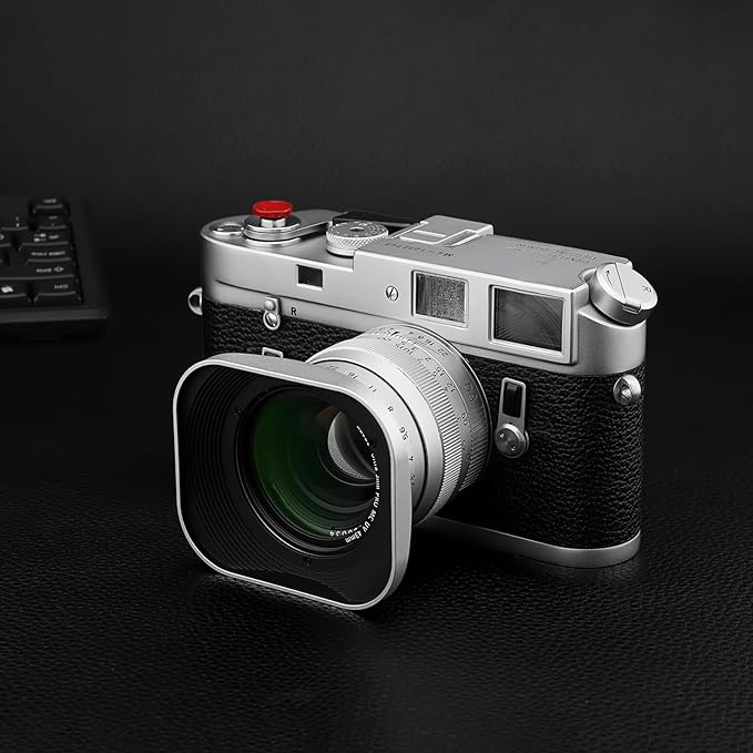 Haoge LH-ZV07 Square Metal Lens Hood for Carl Zeiss Biogon T* 2/35 35mm f2 ZM, C Biogon 2.8/35 35mm f2.8 ZM, Planar T 2/50 50mm f2 ZM; Voigtlander NOKTON Classic 35mm f1.4 VM, 40mm f1.4 VM as LH-6