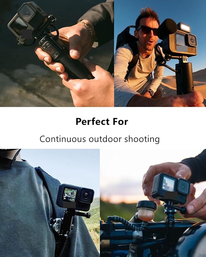 Replacement Side Door Battery Cover for Gopro, Pass Through Battery Door Cover with Type-C Charging Port, Repair Part Camera Accessories for Gopro 10/9/11/12/13 Black
