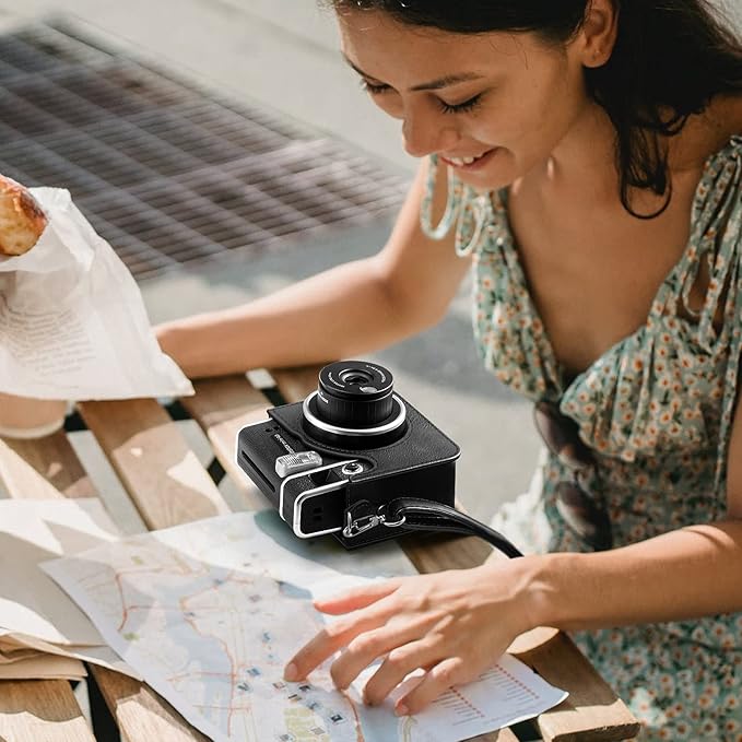 Fintie Protective Case for Fujifilm Instax Mini 40 Instant Camera - Premium Vegan Leather Bag Cover with Removable Adjustable Strap