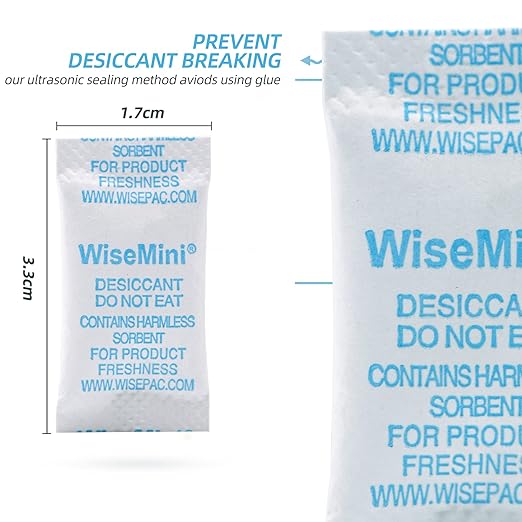 Silica Gel Packets, 0.5 Gram 200 Silica Packets, Food Grade Dessicant, Dessicant Packs, Silica Gel for Food, Moisture Packets for Food Storage