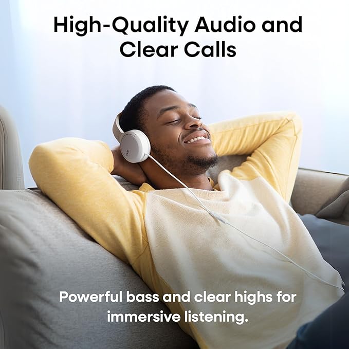 JVC USB-C Wired On-Ear Headphones with Mic – Comfortable All-Day Wear, Clear Calls, Rich Sound – Foldable & Lightweight – Tangle-Free Single-Sided Cable – Great for Gaming & Work from Home
