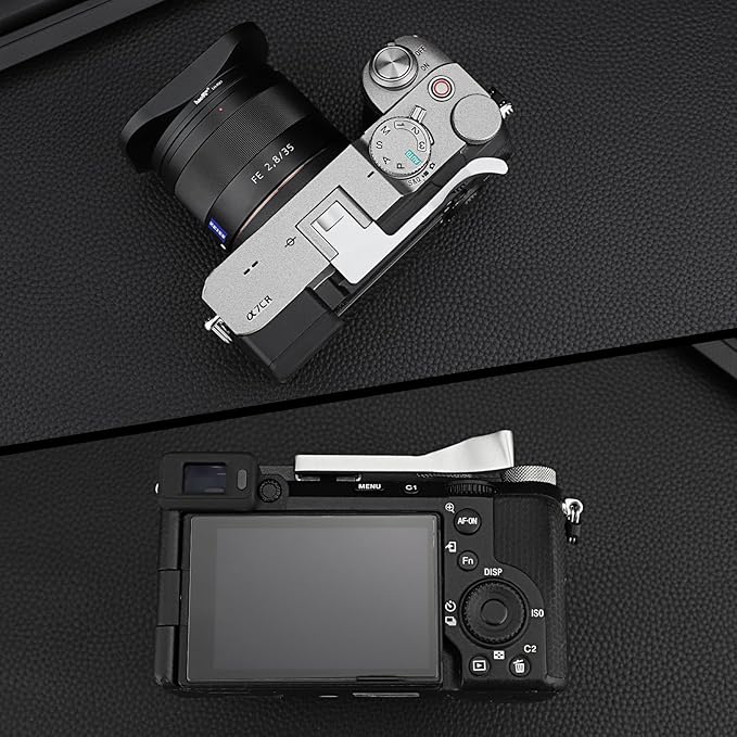 A7CII A7CR Thumb Grip Haoge Metal Thumb Up Rest Hand Grip for Sony α7CII,Alpha 7CII,ILCE-7CII,A7CR Camera Accessories Silver (Not Fits A7C) THB-A7CII-S Hot Shoe Thumb Up