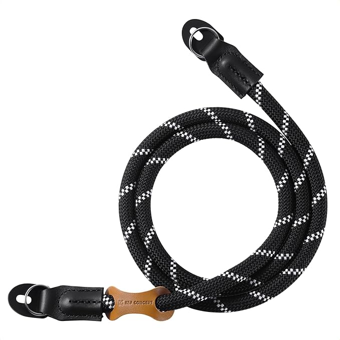 K&F CONCEPT Camera Neck Strap,100cm Nylon Rope Camera Shoulder Strap with O-ring for DSLR Camera