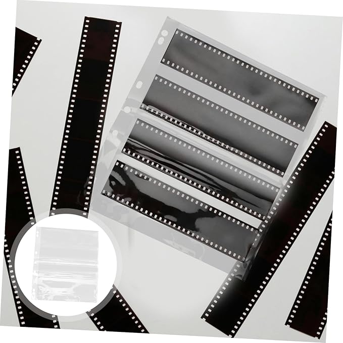 10pcs Negative Film Sleeves Heavy Duty Page Protectors Archival Photo Sleeves for Storage Bag