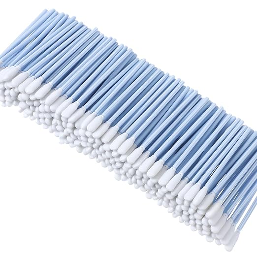 Chinco 200 Pieces Foam Swab Sponge Swab Foam Tips Sponge Stick for Inkjet Printer Print Head Camera Optical Lens Optical Equipment(Light Blue,3.66 Inch)