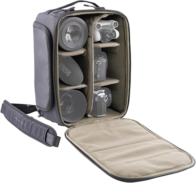 PGYTECH Small Camera Insert Bag, Waterproof Lens Pouch for Photographers and Traveler, Lightweight DSLR/SLR Lens Carring Case with Thicken Partition for Canon/Nikon/Sony/Mirrorless Cameras