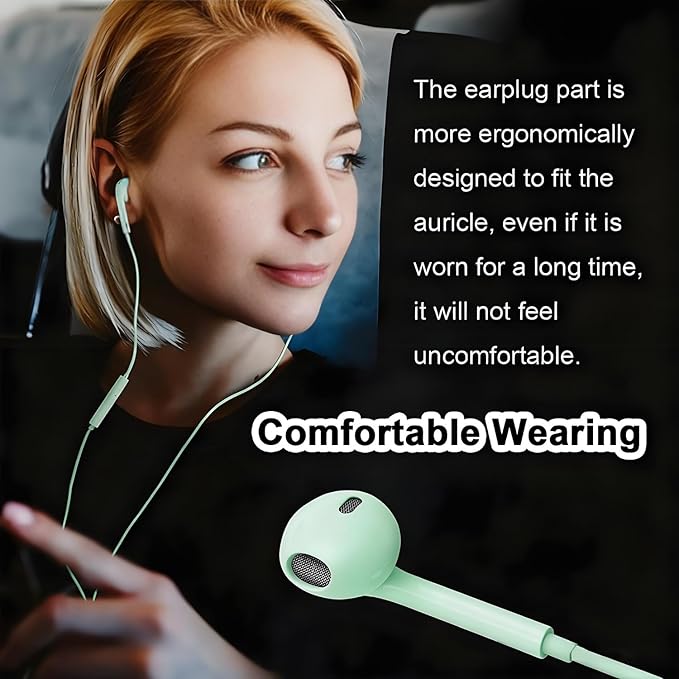 2 Packs USB C Headphones for iPhone 16/15 Phone Earbuds with Microphone & Volume Control HiFi Stereo Type C Earphones for Galaxy S23/S22/S21/S20/Ultra Note 10/20, for Pixel 7/6/6a/5/4,for OnePlus 9 8