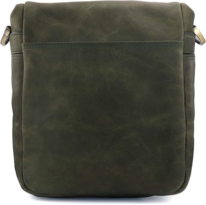 MegaGear Genuine Leather Camera Messenger Bag Mirrorless Portable electronic device cover