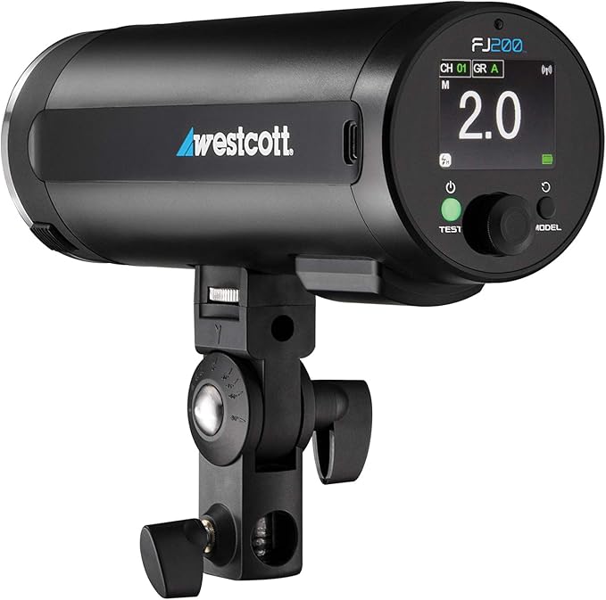 Westcott FJ200 Round Head Pocket Strobe with 1.3 sec. Recycle Time, TTL, HSS and Includes Tilter Bracket, 30-Degree Honeycomb Grid with Gel Clip and Travel Case