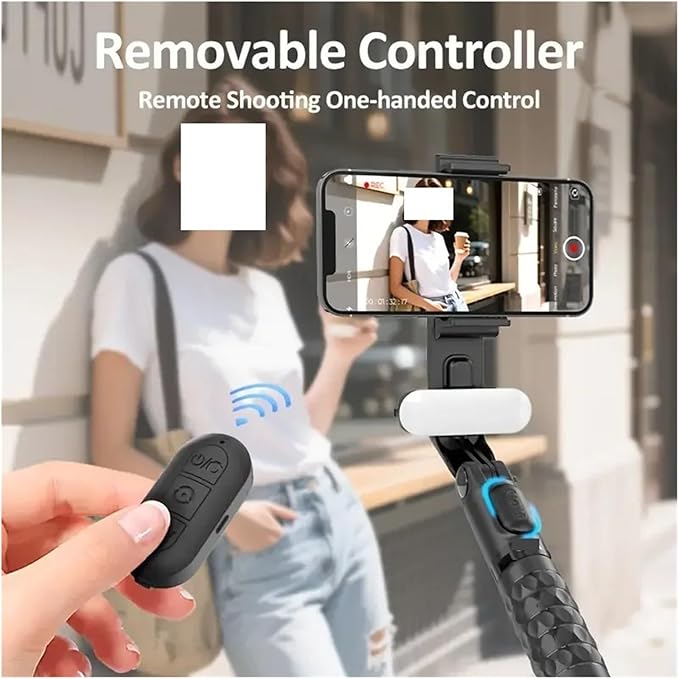 1-axis Handheld Gimbal Stabilizer W/Selfie Stick/Tripod, Wireless Remote, 400mAh Li-ion Battery, USB Charging, iOS