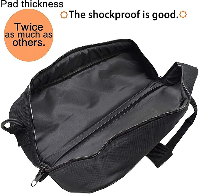 Birsppy Aeiniwer 4.7x3.9x16.5in/12×10×42cm Padded Carrying Tripod Bag，Small Case Thicken with Shoulder Strap and Carry Handle for Tripods,Monopod and Musical Instrument,Durable Nylon,Light Weight