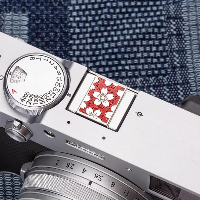 Camera Metal Hot Shoe Cover for FUJIFILM X100VI X100V XPro3 XPro2 XPro1 X-T4 X-T3 X-T50 X-T30 for NikonZF Z5 Z6 (Red-Hot Shoe Cover)