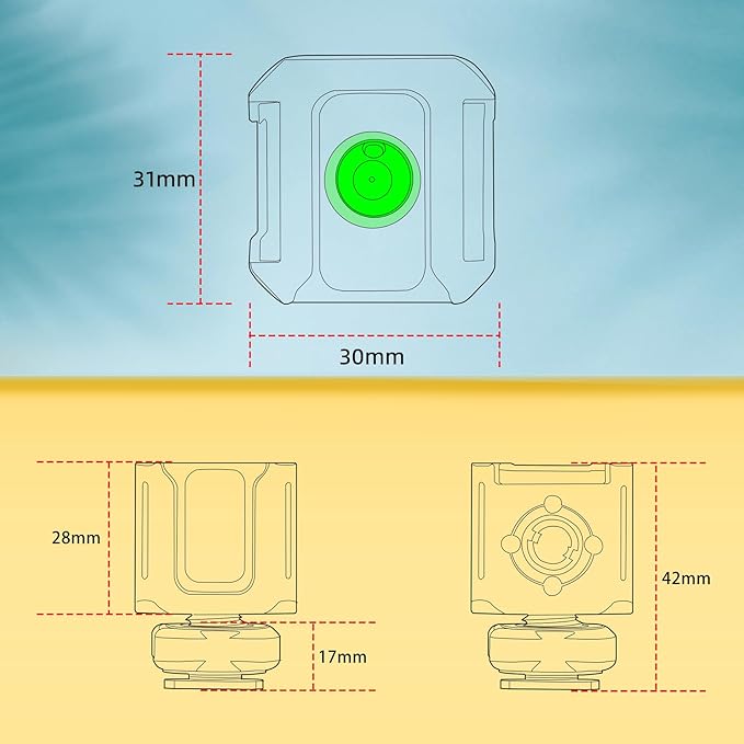 Zeadio Universal Camera Mount with 3 Cold Shoe Mounts, Hot Shoe Base & 1/4"-20 Thread | Built-in Level | Multi-Device Monitor/Light Mount Holder