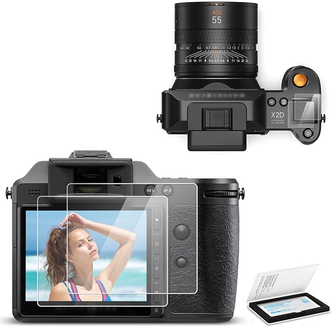 JJC (2 Pack) Hasselblad X2D II 100C Screen Protector, 9H Ultra Clear Tempered Glass Protector LCD Display Film for X2D X2D 100C/ II 100C, Anti-Fingerprint Anti-Scratch Water-resistant Bubble Free